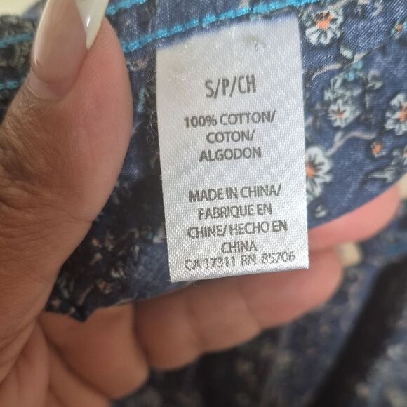 Buffalo David Bitton Navy Floral Button Down Shirt - Picture 8 of 16